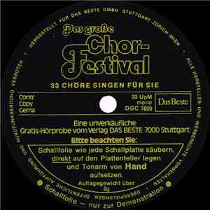Unknown Artist - Das Große Chor-Festival mp3 album