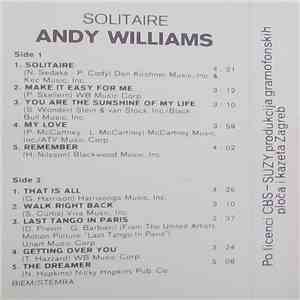 Andy Williams - Solitaire mp3 album