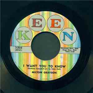 Milton Grayson - I Want You To Know / Lonely Lover mp3 album