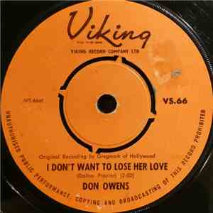Don Owens  - I Don't Want To Lose Her Love mp3 album