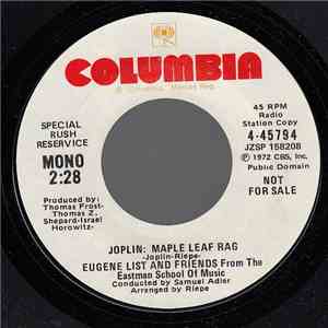 Eugene List And Friends - Joplin: Maple Leaf Rag mp3 album