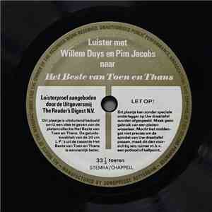 Willem Duys En Pim Jacobs - Het Beste van Toen En Thans mp3 album