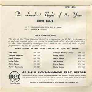 Mario Lanza - The Loveliest Night Of The Year mp3 album
