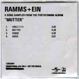 Rammstein - 4 Song Sampler From The Forthcoming Album "Mutter" mp3 album