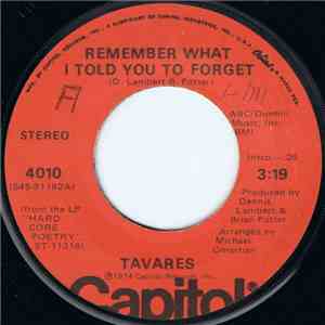 Tavares - Remember What I Told You To Forget / My Ship mp3 album