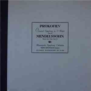Minneapolis Symphony Orchestra, Dimitri Mitropoulos, Prokofiev / Mendelssohn - Classical Symphony In D Major Op. 25 / Scherzo From Octet, Opus 20 mp3 album