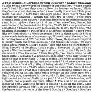 Randy Newman - A Few Words In Defense Of Our Country / Putin mp3 album