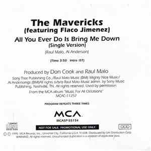 The Mavericks Featuring Flaco Jimenez - All You Ever Do Is Bring Me Down mp3 album
