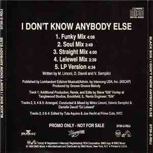 Black Box - I Don't Know Anybody Else mp3 album