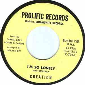 Creation  - I'm So Lonely / Something Tellin' Me mp3 album