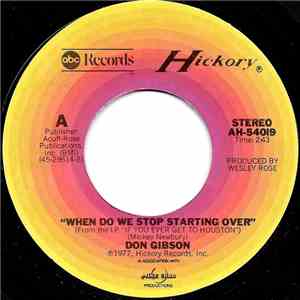 Don Gibson - When Do We Stop Starting Over mp3 album