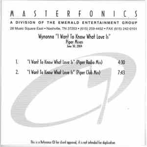 Wynonna - I Want To Know What Love Is (Piper Mixes) mp3 album