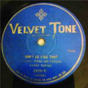 Patsy Young / Annette Hanshaw - I Faw Down An' Go Boom! / Don't Be Like That mp3 album