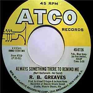 R.B. Greaves - Always Something There To Remind Me / Home To Stay mp3 album
