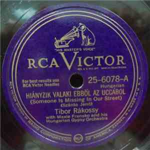 Tibor Rákossy With Maxie Fransko And His Hungarian Gypsy Orchestra - Hiányzik Valaki Ebböl Az Uccábol / Esik Esö Csendesen / Befordultam A Konyhára mp3 album