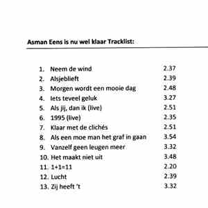 Asman  - Eens Is Nu Wel Klaar mp3 album
