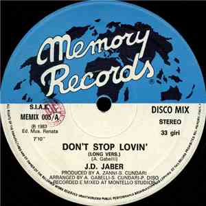 J.D. Jaber - Don't Stop Lovin' mp3 album