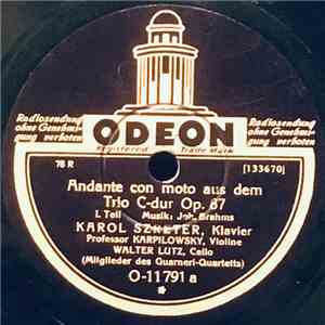 Karol Szreter, Joh. Brahms - Andante Con Moto Aus Dem Trio C-Dur Op. 87 mp3 album