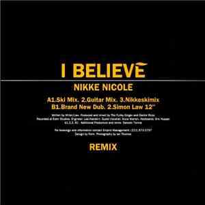 Nikke Nicole - I Believe (Remix) mp3 album