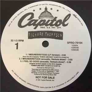 Richard Thompson - I Misunderstood mp3 album