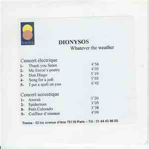 Dionysos  - Whatever The Weather (Electrique Et Acoustique) mp3 album