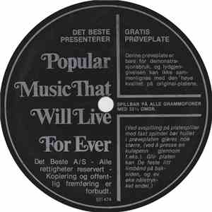 Various - Popular Music That Will Live For Ever mp3 album