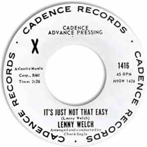 Lenny Welch - It's Just Not That Easy / Mama, Don't You Hit That Boy mp3 album