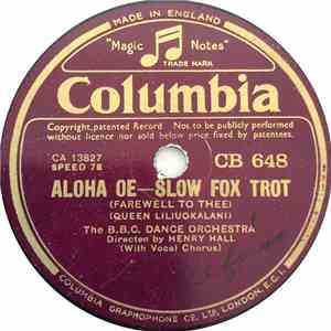 The B.B.C. Dance Orchestra - Egypt / Aloha Oe mp3 album