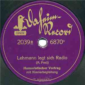 Unknown Artist / Bauernsepp - Lehmann Legt Sich Radio / Lachcouplet mp3 album