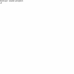 Textual Sound Project - 2 mp3 album