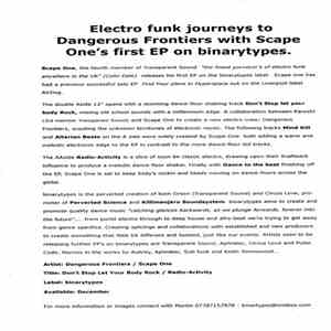 Dangerous Frontiers / Scape One - Binarytypes 0011 mp3 album