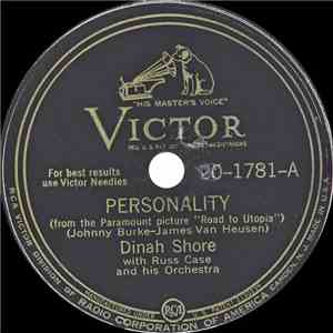 Dinah Shore With Russ Case And His Orchestra - Personality / Welcome To My Dream mp3 album