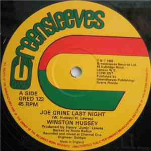 Winston Hussey - Joe Grine Last Night mp3 album
