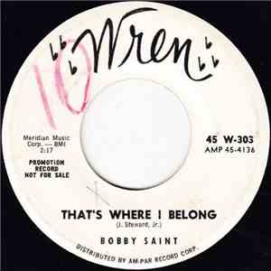 Bobby Saint - That's Where I Belong / Anybody (But You) mp3 album