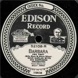 Yale Collegians / Dave Kaplan With His Happiness Orchestra - Barbara / You'll Do It Someday (So Why Not Now) mp3 album
