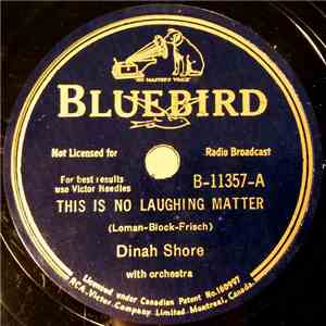 Dinah Shore - This Is No Laughing Matter / I Got It Bad And That Ain't Good mp3 album