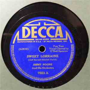 Jimmy Noone And His Orchestra - Sweet Lorraine / Hell In My Heart mp3 album