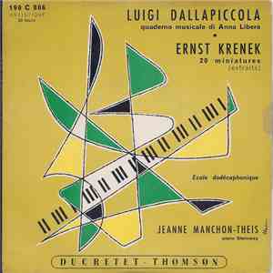 Luigi Dallapiccola, Ernst Krenek , Piano Steinway Jeanne Manchon-Theis - Quaderno Musicale Di Anna Libera / 20 Miniatures (Extraits) mp3 album
