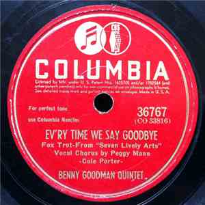 The Benny Goodman Quintet - Ev'ry Time We Say Goodbye / Only Another Boy And Girl mp3 album