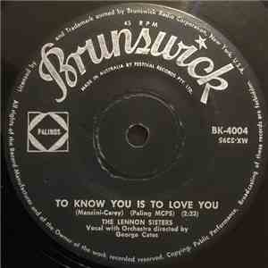 The Lennon Sisters - To Know You Is To Love You mp3 album