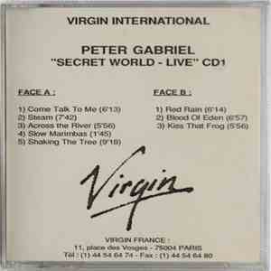Peter Gabriel - "Secret World - Live" mp3 album