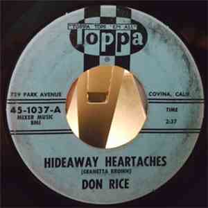 Don Rice  - Hideaway Heartaches mp3 album