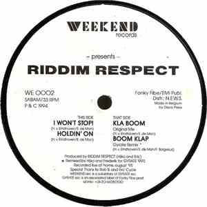 Riddim Respect - I Won't Stop! mp3 album