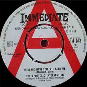 The Apostolic Intervention - (Tell Me) Have You Even Seen Me mp3 album