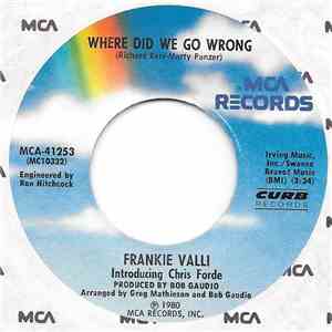 Frankie Valli - Where Did We Go Wrong / Doctor Dance mp3 album
